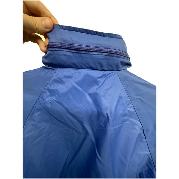 Vintage 80s Adidas Trefoil Track Windbreaker Jacket Made In USA Purple Blue - Picture 7 of 12